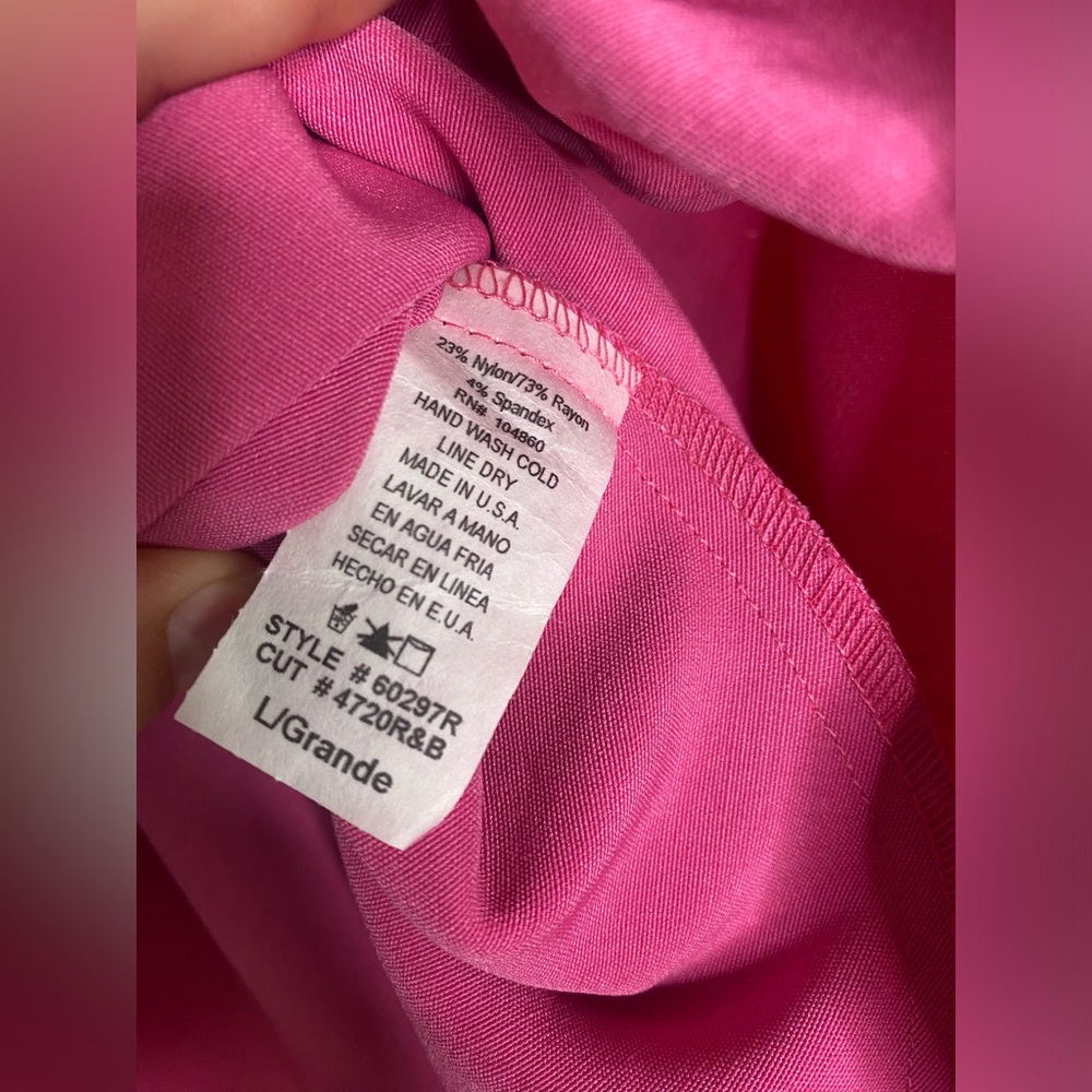 Y2k Pink Strapless Dress with purple sash - Picture 5 of 7